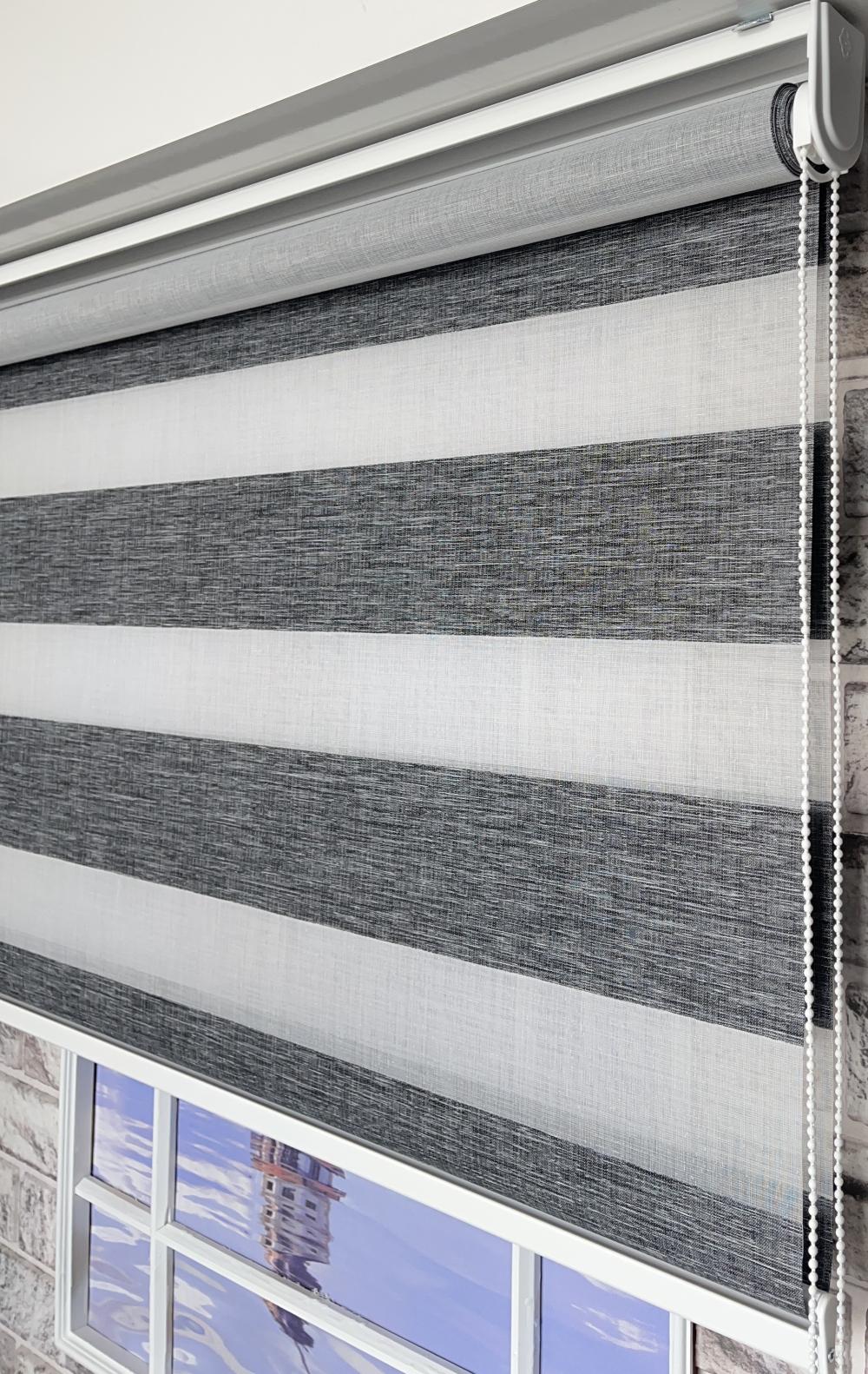 Lüks Desenli Siyah Zebra Perde | Karartma Fonksiyonlu Modern