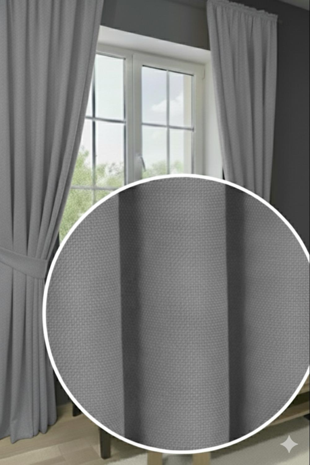 Minimalist Açık Gri Fon Perde | Yıkanabilir & Sade Şıklık