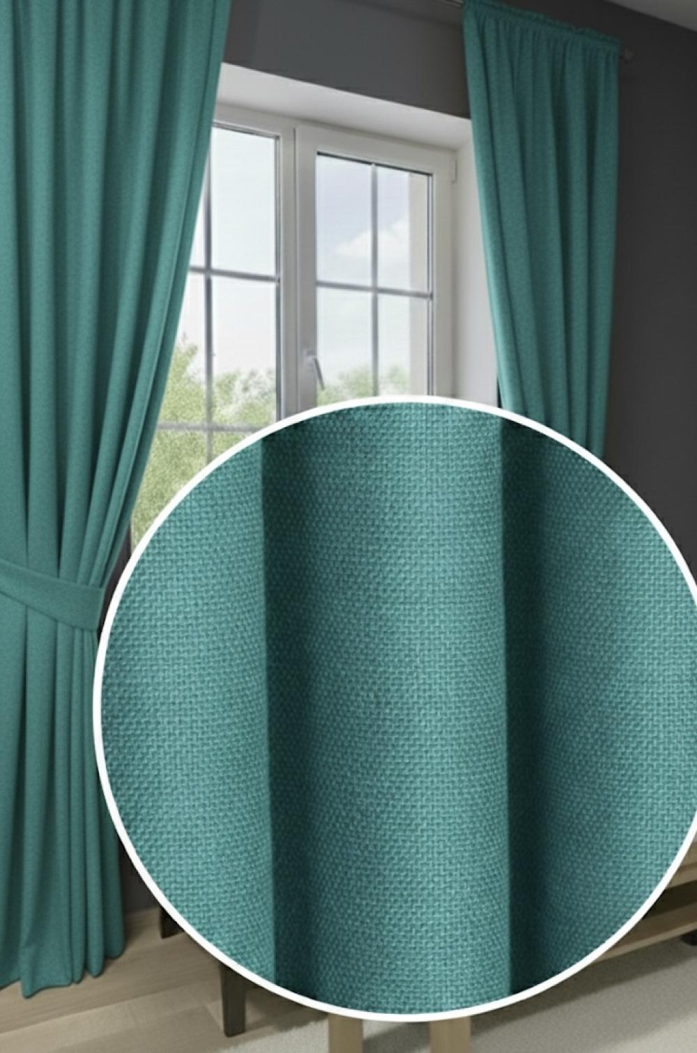 Açık Petrol Düz Petek Hazır Fon Perde | Modern Mint Tonu