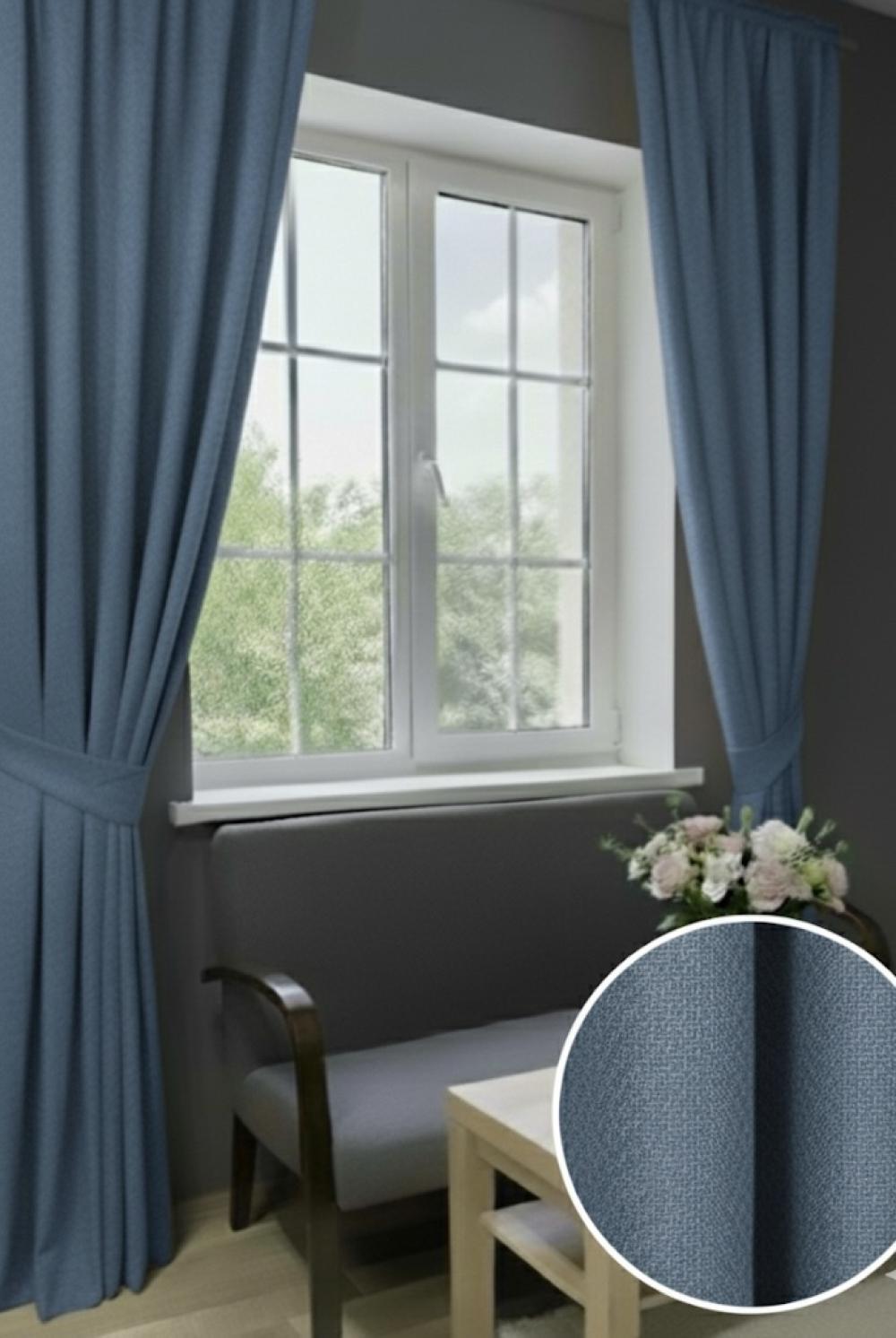 Lüx İndigo Düz Petek Hazır Fon Perde | Modern Derin Mavi