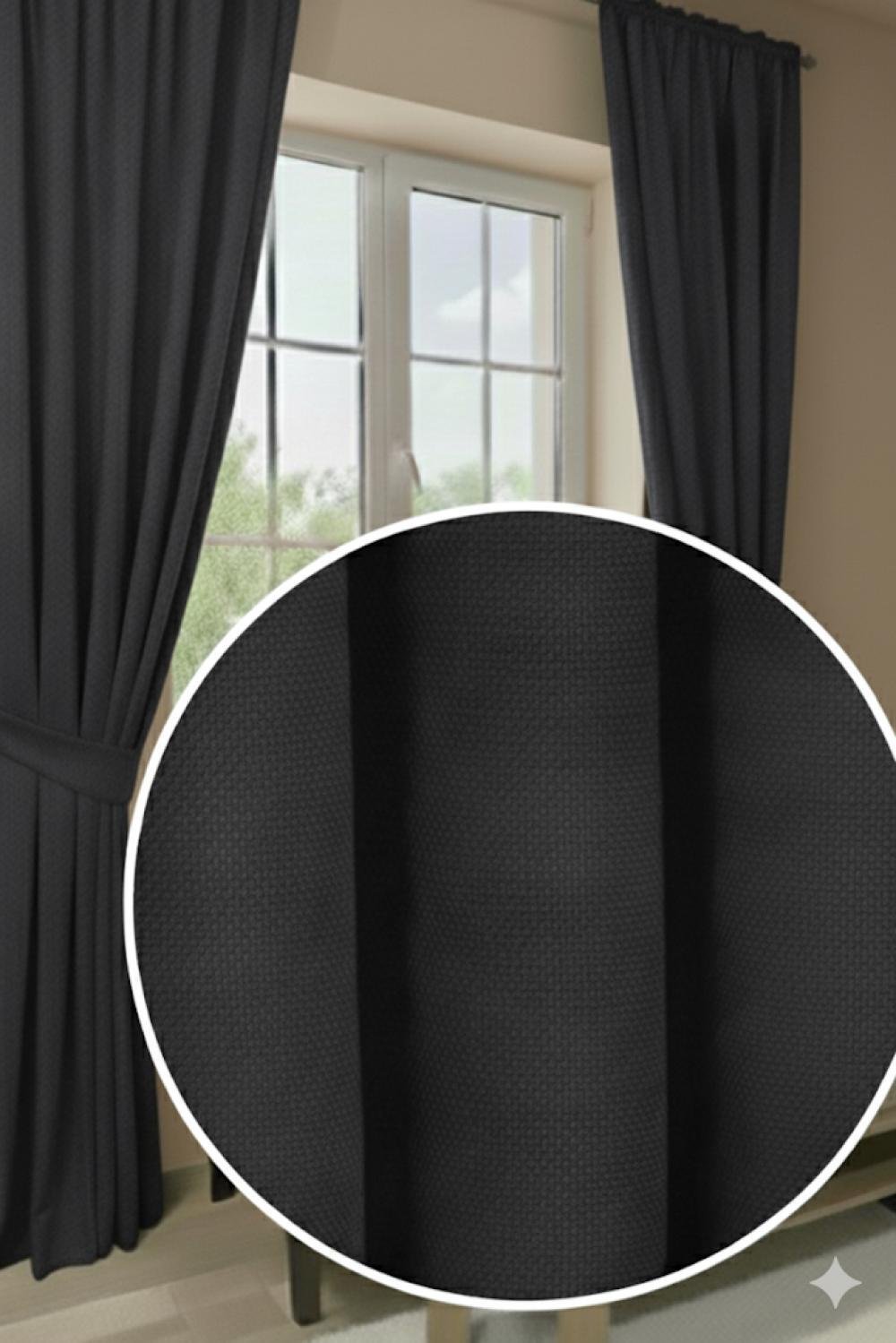 Füme Rengi Tok Duruşlu Fon Perde | Petek Dokulu Hazır Model