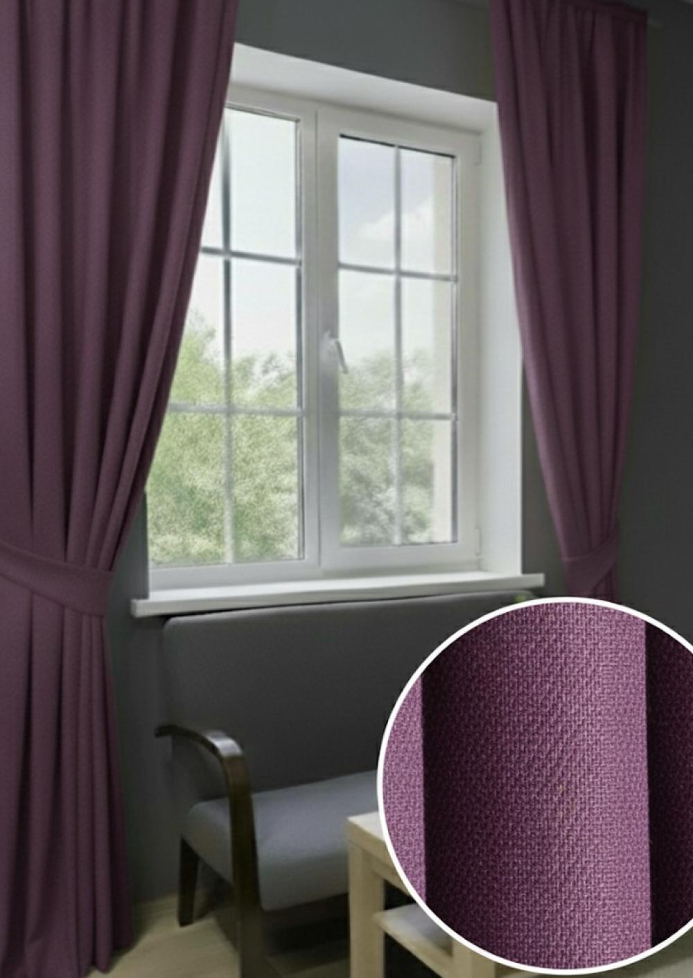 Lüx Koyu Lila Düz Petek Fon Perde | Romantik Şık Hazır Kanat