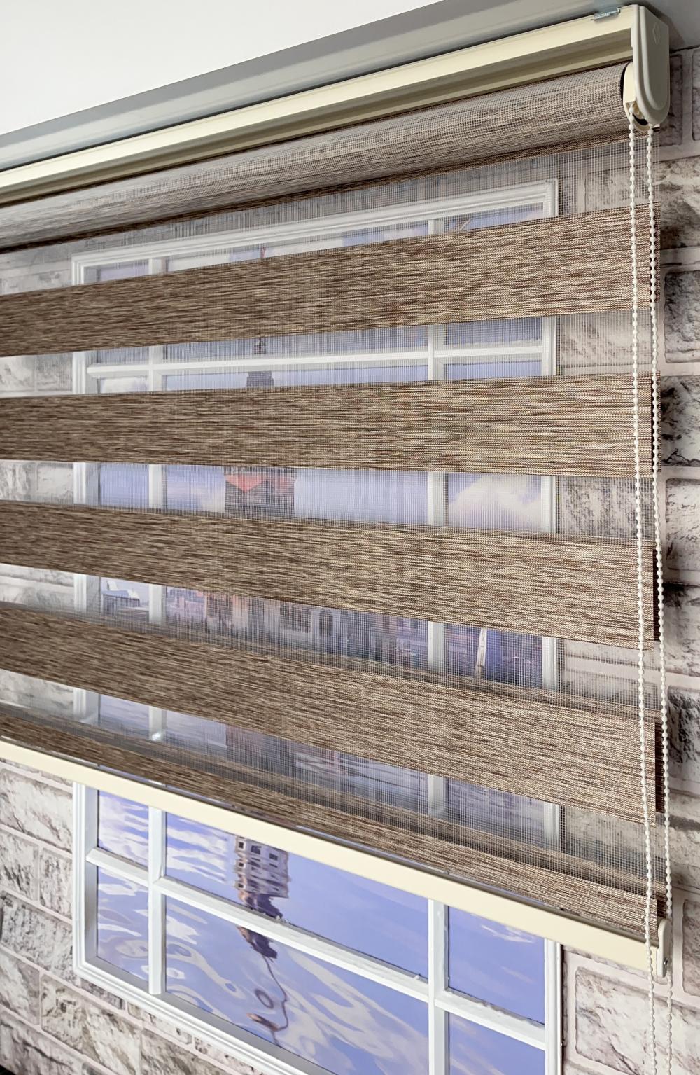 Kahve Bambu Zebra Perde