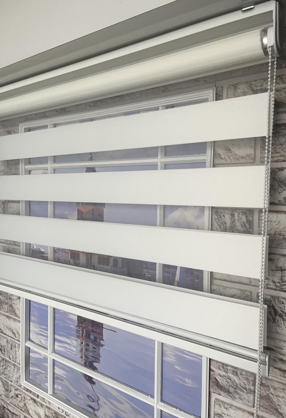 Klasik Beyaz Düz Zebra Perde/Sade ve Ferah Dekorasyon/Mükemmel Işık Kontrolü