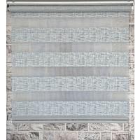 Desenli Gri Zebra Perde