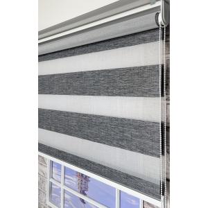 Desenli Siyah Zebra Perde
